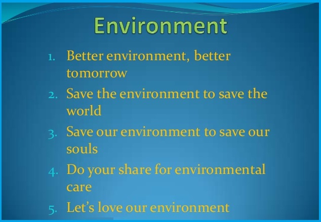 Environment Safety Slogans