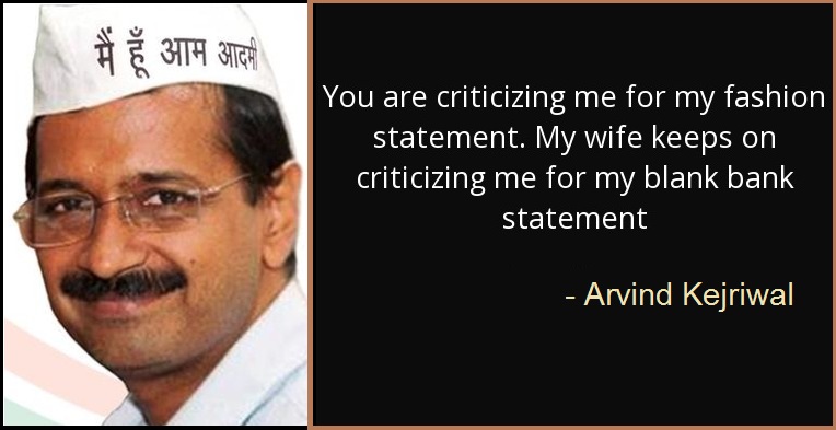 You are criticizing me for my fashion statement. My wife keeps on criticizing me for my blank bank statement.