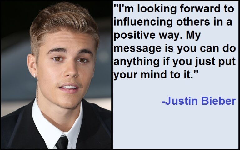 Motivational Justin Bieber Quotes and Sayings - TIS Quotes